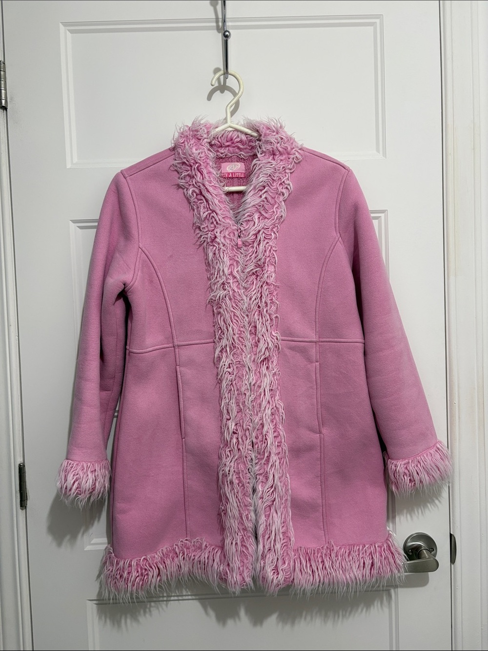 Y2K Pink Afghan Coat